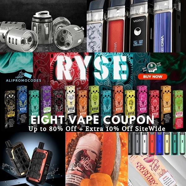 Eight Vape Coupon Codes (Health & Beauty Other Health Ads)